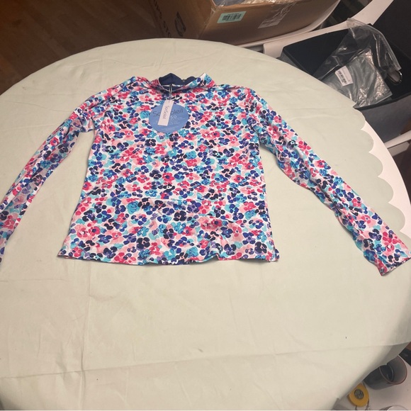 NWT SolTek San Soleil Lux Long Sleeve Print Mock - Jungle - Smal - Picture 6 of 12